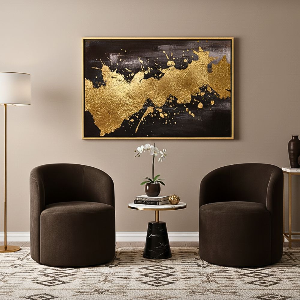 Kit 02 Poltronas Curva Orgânica Nature Gaia Suede Marrom - Montanaris Decor