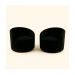 Kit 02 Poltronas Curva Orgânica Nature Gaia Suede Preto - Montanaris Decor