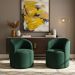Kit 02 Poltronas Curva Orgânica Nature Gaia Suede Verde - Montanaris Decor