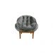 Kit 02 Poltronas Decorativa Sala Estar Recepção Marcela Veludo Cinza - Montanaris Decor