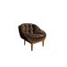 Kit 02 Poltronas Decorativa Sala Estar Recepção Marcela Veludo Marrom - Montanaris Decor