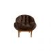 Kit 02 Poltronas Decorativa Sala Estar Recepção Marcela Veludo Marrom - Montanaris Decor