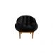 Kit 02 Poltronas Decorativa Sala Estar Recepção Marcela Veludo Preto - Montanaris Decor