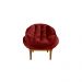 Kit 02 Poltronas Decorativa Sala Estar Recepção Marcela Veludo Vermelho - Montanaris Decor