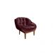 Kit 02 Poltronas Decorativa Sala Estar Recepção Marcela Veludo Vinho - Montanaris Decor