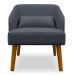 Kit 02 Poltronas Decorativa Virgínia Veludo Cinza - Montanaris Decor