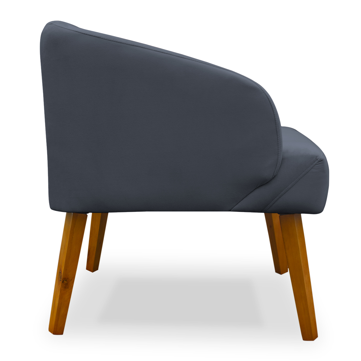 Kit 02 Poltronas Decorativa Virgínia Veludo Cinza - Montanaris Decor