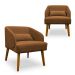 Kit 02 Poltronas Decorativa Virgínia Veludo Terracota - Montanaris Decor