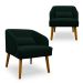 Kit 02 Poltronas Decorativa Virgínia Veludo Verde - Montanaris Decor