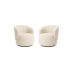 Kit 02 Poltronas Orgânica Decorativa Beatriz Boucle Bege - Montanaris Decor