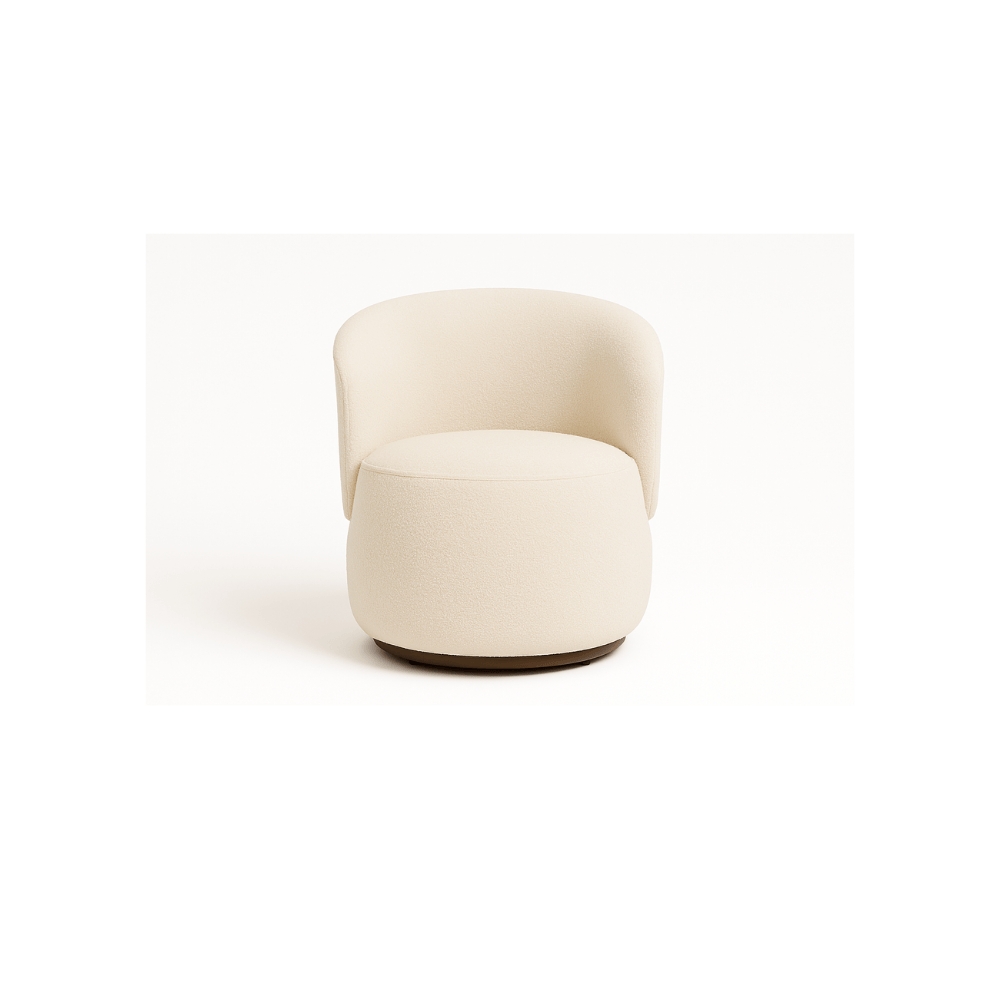 Kit 02 Poltronas Orgânica Decorativa Beatriz Boucle Bege - Montanaris Decor