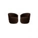 Kit 02 Poltronas Orgânica Decorativa Beatriz Boucle Marrom  - Montanaris Decor