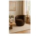 Kit 02 Poltronas Orgânica Decorativa Beatriz Boucle Marrom  - Montanaris Decor