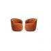 Kit 02 Poltronas Orgânica Decorativa Beatriz Boucle Terracota - Montanaris Decor