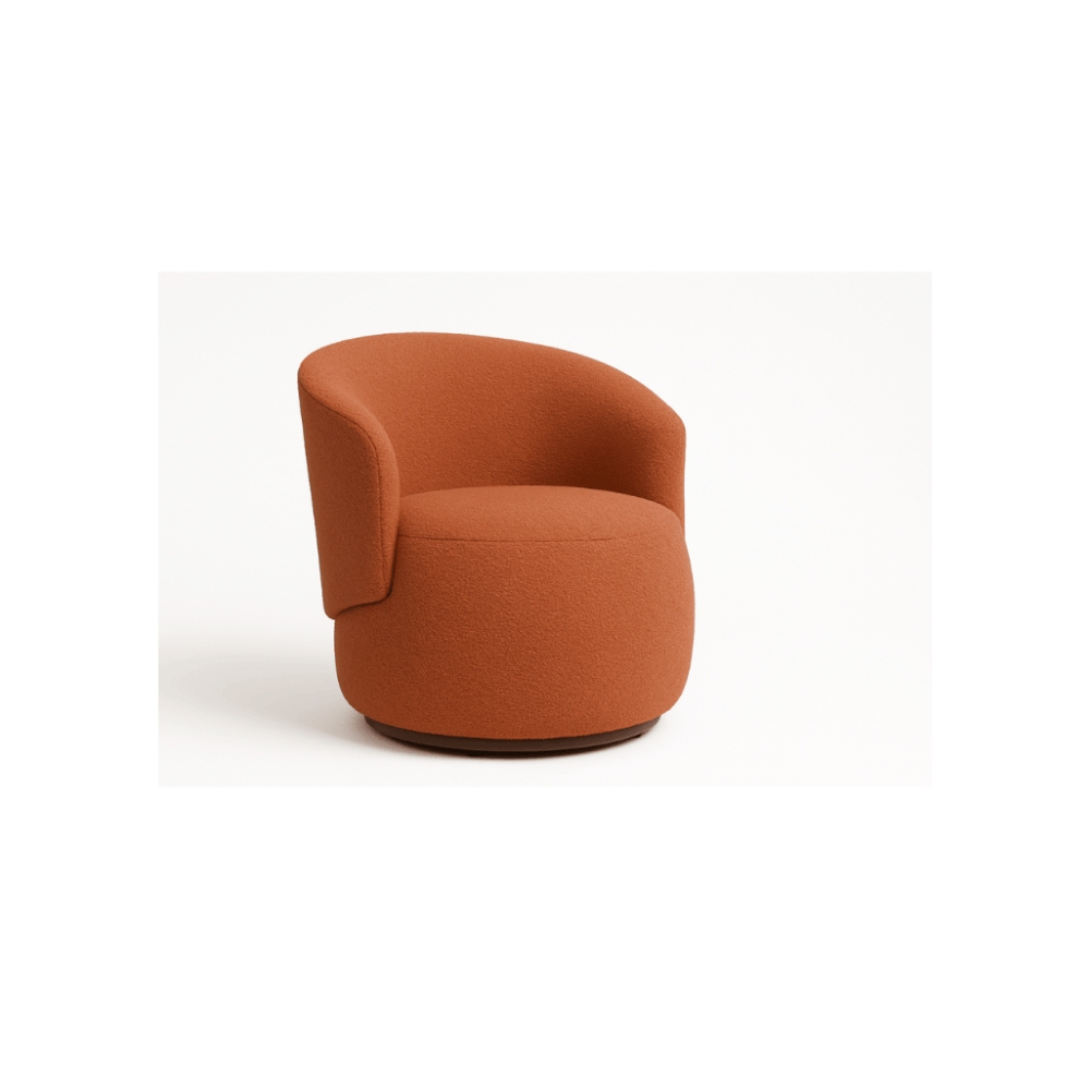 Kit 02 Poltronas Orgânica Decorativa Beatriz Boucle Terracota - Montanaris Decor