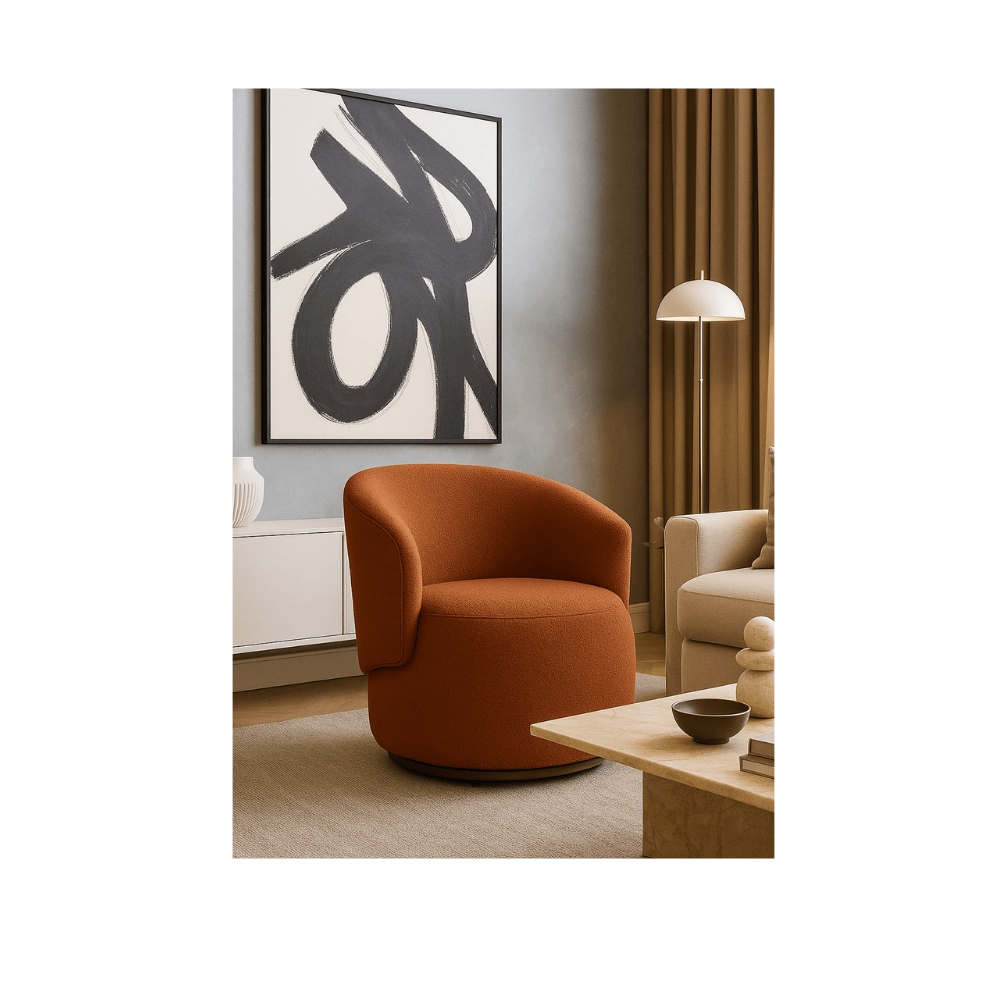 Kit 02 Poltronas Orgânica Decorativa Beatriz Boucle Terracota - Montanaris Decor