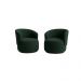 Kit 02 Poltronas Orgânica Decorativa Beatriz Boucle Verde - Montanaris Decor
