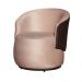 Kit 02 Poltronas Orgânica Decorativa Beatriz Veludo Rosa/PU Marrom - Montanaris Decor