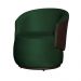 Kit 02 Poltronas Orgânica Decorativa Beatriz Veludo Verde/PU Marrom - Montanaris Decor