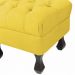 Kit 02 Puffs Decorativo Luiz Xv Veludo Amarelo - Montanaris Decor