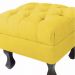 Kit 02 Puffs Decorativo Luiz Xv Veludo Amarelo - Montanaris Decor