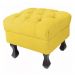 Kit 02 Puffs Decorativo Luiz Xv Veludo Amarelo - Montanaris Decor