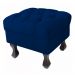 Kit 02 Puffs Decorativo Luiz Xv Veludo Azul Marinho - Montanaris Decor