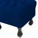 Kit 02 Puffs Decorativo Luiz Xv Veludo Azul Marinho - Montanaris Decor
