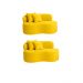 Kit 02 Sofá Decorativo Curvo Orgânico Nature Gaia Suede Amarelo  - Montanaris Decor