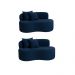 Kit 02 Sofá Decorativo Curvo Orgânico Nature Gaia Suede Azul Marinho - Montanaris Decor