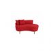 Kit 02 Sofá Orgânico 2 Lugares C/2 Almofadas Curvo Sala Recepção Veludo Vermelho - Montanaris Decor