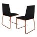 Kit 2 Cadeiras de Jantar Estofada Lille Base Bronze Veludo Preto - Montanaris Decor