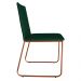 Kit 2 Cadeiras de Jantar Estofada Lille Base Bronze Veludo Verde - Montanaris Decor