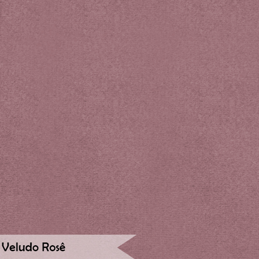 Kit 2 Cadeiras de Jantar Estofada Lille Base Gold Veludo Rosê - Montanaris Decor