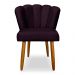 Kit 2 Cadeiras de Jantar Pétala Estofada Pés Palito Veludo Roxo - Montanaris Decor