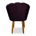 Kit 2 Cadeiras de Jantar Pétala Estofada Pés Palito Veludo Roxo - Montanaris Decor