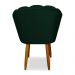 Kit 2 Cadeiras de Jantar Pétala Estofada Pés Palito Veludo Verde - Montanaris Decor