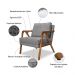 Kit 2 Poltronas Decorativa Ana para Sala de Estar Linho Cinza - Montanaris Decor
