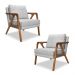 Kit 2 Poltronas Decorativa Ana para Sala de Estar Linho Cinza Claro - Montanaris Decor