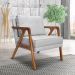 Kit 2 Poltronas Decorativa Ana para Sala de Estar Linho Cinza Claro - Montanaris Decor