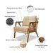 Kit 2 Poltronas Decorativa Ana para Sala de Estar Linho Dourado - Montanaris Decor