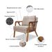 Kit 2 Poltronas Decorativa Ana para Sala de Estar Linho Marrom - Montanaris Decor
