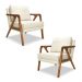 Kit 2 Poltronas Decorativa Ana para Sala de Estar Linho Off White - Montanaris Decor
