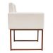Kit 2 Poltronas Decorativa Base De Ferro Bronze Veludo Bege - Montanaris Decor