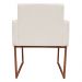Kit 2 Poltronas Decorativa Base De Ferro Bronze Veludo Bege - Montanaris Decor