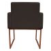 Kit 2 Poltronas Decorativa Base De Ferro Bronze Veludo Marrom - Montanaris Decor