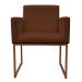 Kit 2 Poltronas Decorativa Base De Ferro Bronze Veludo Terracota - Montanaris Decor