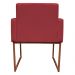 Kit 2 Poltronas Decorativa Base De Ferro Bronze Veludo Vermelho - Montanaris Decor