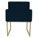 Kit 2 Poltronas Decorativa Base De Ferro Gold Veludo Azul Marinho  - Montanaris Decor