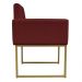 Kit 2 Poltronas Decorativa Base De Ferro Gold Veludo Bordô - Montanaris Decor